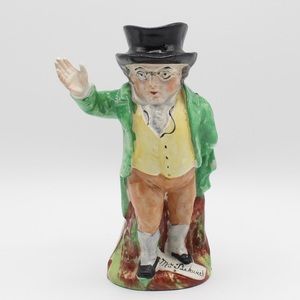Antique Staffordshire Toby Jug "Mr. Pickwick" c.1870, 7.5" tall